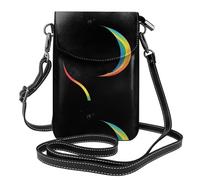 YYHWHJDE Crows Over The Rainbow Prints Petit sac à bandoulière en cuir pour femme, imperméable et durable