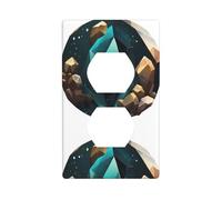 YYHWHJDE Crystal on The Planet Panneau mural décoratif à double prise pour zones résidentielles et commerciales 11,4 x 7 cm