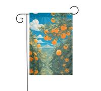 YYHWHJDE De nombreuses grandes oranges imprimées drapeau de jardin décoration cour 30,5 x 45,7 cm épais mode