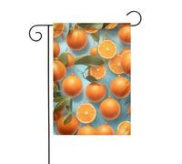 YYHWHJDE De nombreuses oranges délicieuses imprimées mât de drapeau extérieur cour décoration mode 30,5 x 45,7 cm