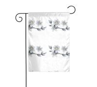 YYHWHJDE Décoration de jardin avec petites fleurs grises double face 30,5 x 45,7 cm
