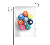 YYHWHJDE Décoration de jardin avec pompons colorés double face 30,5 x 45,7 cm