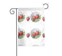 YYHWHJDE Décoration de jardin en forme de fraise dans le miroir - Double face - 30,5 x 45,7 cm