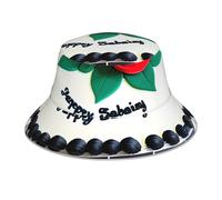 YYHWHJDE Delicious Cakes Chapeau cloche réfléchissant - Léger, respirant et élégant pour l'extérieur Noir