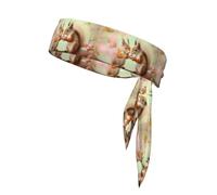 YYHWHJDE Deux écureuils cueillant des aliments foulard double face à séchage rapide, évacuation de l'humidité pour femmes, filles et hommes