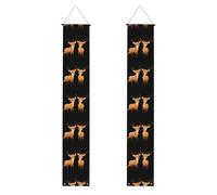 YYHWHJDE Deux jolies bannières de porche avec imprimé cerf sika - Robuste, durable, lavable et réutilisable, décoration de remise de diplôme pour fêtes, cérémonies, portes d'entrée