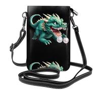 YYHWHJDE Dragon Spits Pearls Prints Petit sac à bandoulière en cuir pour femme, imperméable et durable