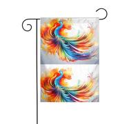 YYHWHJDE Drapeau abstrait Phoenix pour jardin, décoration de cour, 30,5 x 45,7 cm, épais et tendance