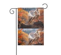 YYHWHJDE Drapeau de jardin avec impression de bêtes étranges - Décoration de cour - 30,5 x 45,7 cm - Pour jardin, terrasse, balcon
