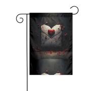 YYHWHJDE Drapeau de jardin avec inscription « Little Love on the letter » - Décoration de cour - 30,5 x 45,7 cm - Pour jardin, terrasse, balcon