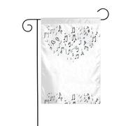 YYHWHJDE Drapeau de jardin avec inscription Love made of Musical Notes Décoration 30,5 x 45,7 cm pour jardin, terrasse, balcon
