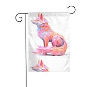 YYHWHJDE Drapeau de jardin coloré avec imprimé renard origami 30,5 x 45,7 cm pour jardin, terrasse, balcon