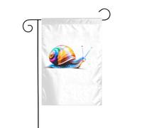 YYHWHJDE Drapeau de jardin coloré motif escargot décoration cour 30,5 x 45,7 cm d'épaisseur durable