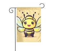 YYHWHJDE Drapeau de jardin imprimé abeille jaune 30,5 x 45,7 cm d'épaisseur tendance