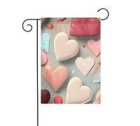 YYHWHJDE Drapeau de jardin imprimé amour décoration cour 30,5 x 45,7 cm épais mode