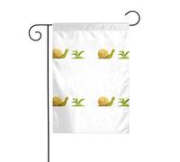 YYHWHJDE Drapeau de jardin imprimé escargot et herbe 30,5 x 45,7 cm pour jardin, terrasse, balcon