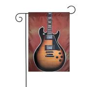 YYHWHJDE Drapeau de jardin imprimé guitare rock décoration cour 30,5 x 45,7 cm épais mode