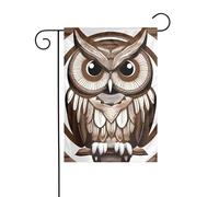 YYHWHJDE Drapeau de jardin imprimé hibou dessin animé décoration cour 30,5 x 45,7 cm épais mode