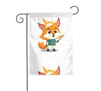 YYHWHJDE Drapeau de jardin imprimé Little Fox on Adventure Décoration de cour 30,5 x 45,7 cm pour jardin, terrasse, balcon
