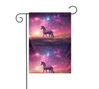 YYHWHJDE Drapeau de jardin imprimé nuit étoilée 30,5 x 45,7 cm pour jardin, terrasse, balcon