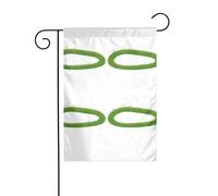 YYHWHJDE Drapeau de jardin imprimé petits animaux sur route verte 30,5 x 45,7 cm pour jardin, terrasse, balcon