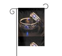 YYHWHJDE Drapeau de jardin imprimé pour alliance étincelante - 30,5 x 45,7 cm - Pour décoration de cour - Largeur de poteau de 3 cm (drapeau uniquement, mât non inclus)