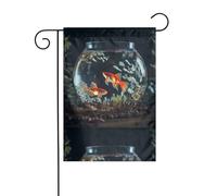 YYHWHJDE Drapeau de jardin imprimé « Small Fish in the Fish Tank » - 30,5 x 45,7 cm - Pour décoration de cour - Largeur de poteau de 3 cm (drapeau uniquement, mât non inclus)