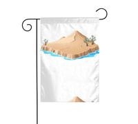 YYHWHJDE Drapeau de jardin imprimé Source d'eau dans le désert Décoration de cour 30,5 x 45,7 cm pour jardin, terrasse, balcon