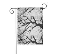 YYHWHJDE Drapeau de jardin imprimé vieux arbre lumineux 30,5 x 45,7 cm pour décoration de cour avec largeur de poteau de 3 cm (drapeau uniquement, mât non inclus)