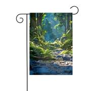 YYHWHJDE Drapeau de jardin motif mauvais esprit dans la forêt 30,5 x 45,7 cm d'épaisseur durable