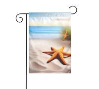 YYHWHJDE Drapeau de jardin motif plage étoiles de mer terres 30,5 x 45,7 cm d'épaisseur durable