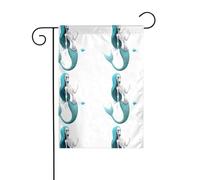 YYHWHJDE Drapeau de jardin motif sirène squelette 30,5 x 45,7 cm d'épaisseur durable