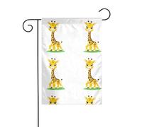 YYHWHJDE Drapeau de jardin super mignon imprimé girafe 30,5 x 45,7 cm pour jardin, terrasse, balcon