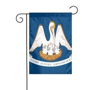 YYHWHJDE Drapeau de l'État de la Louisiane - Mât de jardin - Décoration de cour extérieure - Tendance - 30,5 x 45,7 cm