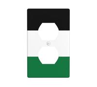 YYHWHJDE Drapeau de l'État de Palestine Imprimés Double Prise Murale Panneau Mural Plaque de Couverture de Prise Électrique Décoration Résistant à la Chaleur 11,4 x 7 cm