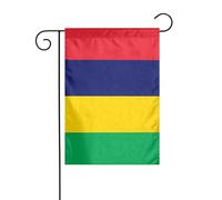 YYHWHJDE Drapeau de l'île Maurice - Mât de jardin - Décoration de cour extérieure - Tendance - 30,5 x 45,7 cm