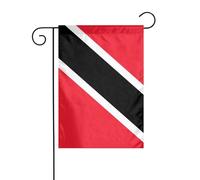 YYHWHJDE Drapeau de Trinité-et-Tobago - Motif drapeau de la Trinité-et-Tobago - Mât de drapeau extérieur - Décoration de cour - Double face - 30,5 x 45,7 cm