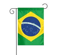 YYHWHJDE Drapeau du Brésil pour jardin, décoration de cour extérieure, double face, 30,5 x 45,7 cm