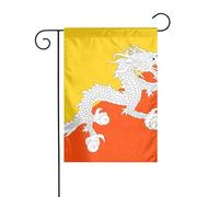 YYHWHJDE Drapeau du Royaume du Bhoutan Impressions Mât de drapeau de jardin extérieur Décoration de cour 30,5 x 45,7 cm