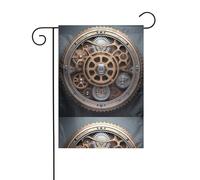 YYHWHJDE Drapeaux de jardin imprimés à engrenages rotatifs 30,5 x 45,7 cm pour décoration de cour avec une largeur de poteau de 3 cm (drapeau uniquement, mât non inclus)
