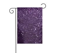 YYHWHJDE Drapeaux de jardin imprimés à paillettes violettes scintillantes 30,5 x 45,7 cm pour décoration de cour avec une largeur de poteau de 3 cm (drapeau uniquement, mât non inclus)