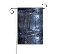 YYHWHJDE Drapeaux de jardin imprimés arbres émetteurs de lumière 30,5 x 45,7 cm pour décoration de cour avec une largeur de poteau de 3 cm (drapeau uniquement, mât non inclus)