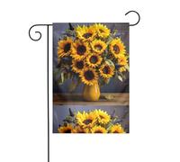 YYHWHJDE Drapeaux de jardin imprimés bouquet de tournesols 30,5 x 45,7 cm pour décoration de cour avec une largeur de poteau de 3 cm (drapeau uniquement, mât non inclus)
