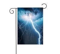 YYHWHJDE Drapeaux de jardin imprimés foudre 30,5 x 45,7 cm pour décoration de cour avec une largeur de poteau de 3 cm (drapeau uniquement, mât non inclus)