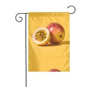 YYHWHJDE Drapeaux de jardin imprimés fruits de la passion 30,5 x 45,7 cm pour décoration de cour avec une largeur de poteau de 3 cm (drapeau uniquement, mât non inclus)