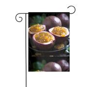 YYHWHJDE Drapeaux de jardin imprimés fruits de la passion aigre-doux 30,5 x 45,7 cm pour décoration de cour avec une largeur de poteau de 3 cm (drapeau uniquement, mât non inclus)