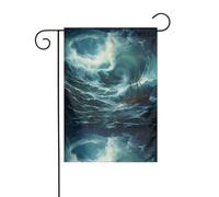 YYHWHJDE Drapeaux de jardin imprimés « Ship in the waves » - 30,5 x 45,7 cm - Pour décoration de cour - Largeur de poteau de 3 cm (drapeau uniquement, mât non inclus)