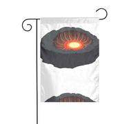 YYHWHJDE Drapeaux de jardin imprimés « The magma in the pit » - 30,5 x 45,7 cm - Pour décoration de cour - Avec une largeur de poteau de 3 cm (drapeau uniquement, mât non inclus)