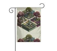 YYHWHJDE Drapeaux de jardin quadrilatés imprimés 30,5 x 45,7 cm pour décoration de cour avec une largeur de poteau de 3 cm (drapeau uniquement, mât non inclus)