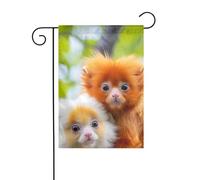 YYHWHJDE Dumb Monkey Prints Mât de drapeau de jardin extérieur Décoration de cour 30,5 x 45,7 cm